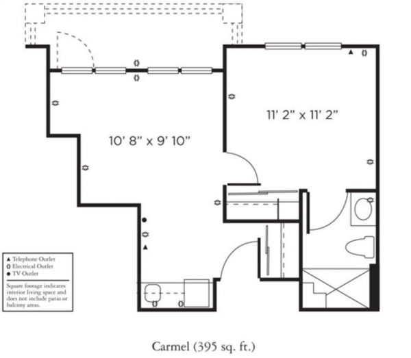Remington Club of Rancho Bernardo - floor plan AL 1 bedroom Carmel.JPG