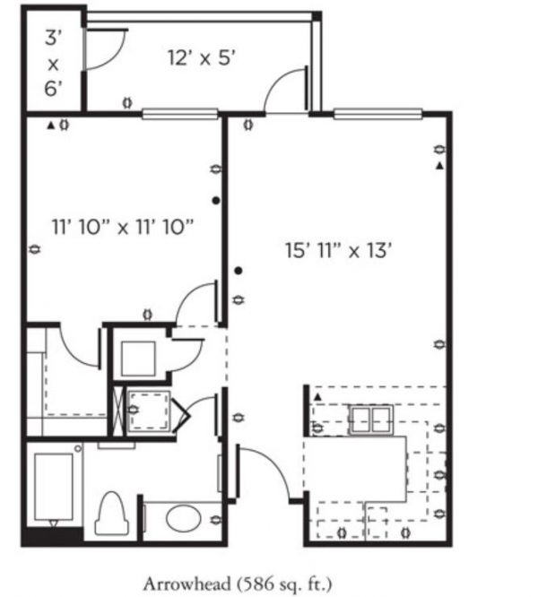 Remington Club of Rancho Bernardo - floor plan IL 1 bedroom Arrowhead.JPG