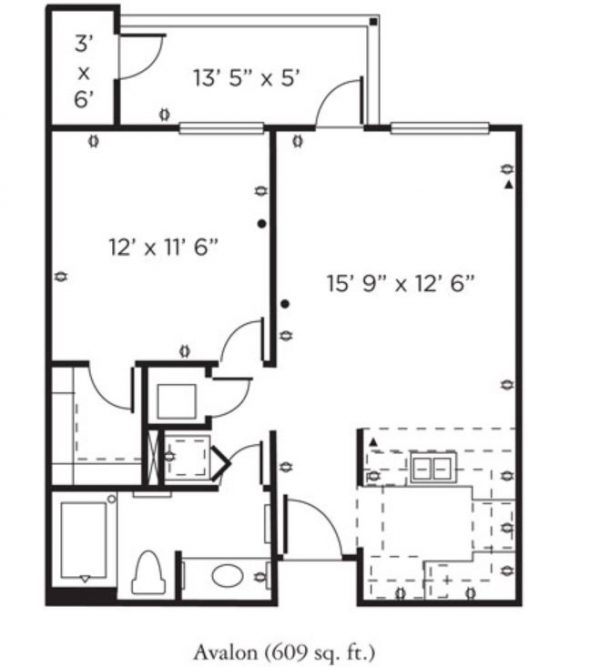 Remington Club of Rancho Bernardo - floor plan IL 1 bedroom Avalon.JPG