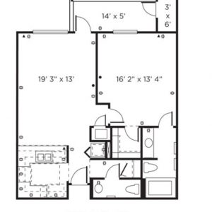 Remington Club of Rancho Bernardo - floor plan IL 1 bedroom Bel Air.JPG