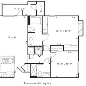 Remington Club of Rancho Bernardo - floor plan IL 2 bedroom Coronado.JPG
