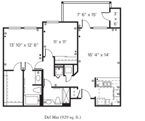 Remington Club of Rancho Bernardo - floor plan IL 2 bedroom Del Mar.JPG