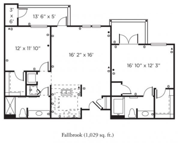 Remington Club of Rancho Bernardo - floor plan IL 2 bedroom Fallbrook.JPG