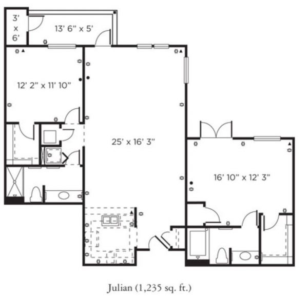 Remington Club of Rancho Bernardo - floor plan IL 2 bedroom Julian.JPG