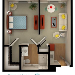 Ocean Hills Assisted Living & Memory Care - floor plan AL 1 bedroom B.JPG