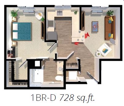 Ocean Hills Assisted Living & Memory Care - floor plan IL One Bedroom.JPG