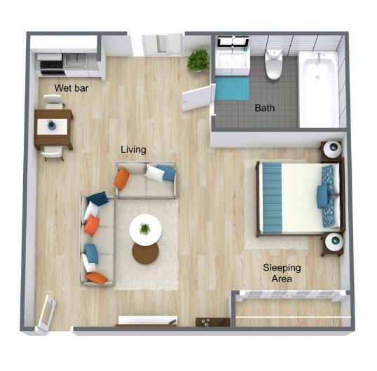 Alta Vista Senior Living floor plan alcove.JPG