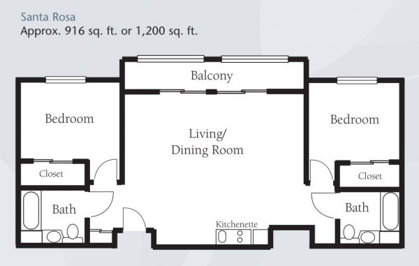 Brookdale Irvine floor plan 2 bedroom Santa Rosa.JPG