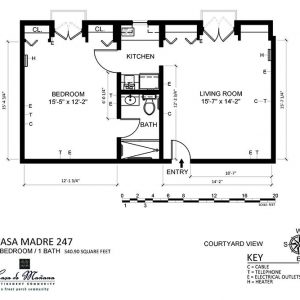 Casa de Manana floor plan 1 bedroom.JPG