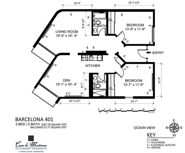 Casa de Manana floor plan 2 bedroom.JPG