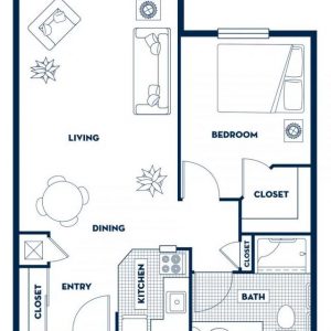 Fairwinds - Ivey Ranch floor plan 1 bedroom.JPG