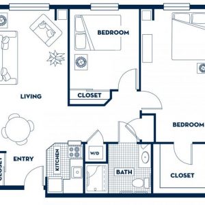 Fairwinds - Ivey Ranch floor plan 2 bedroom.JPG