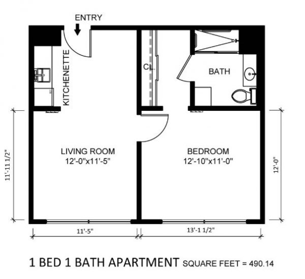 Fredericka Manor floor plan 1 bedroom.JPG