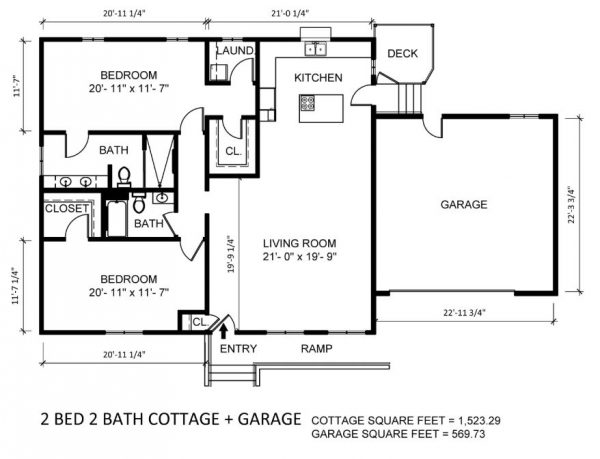 Fredericka Manor floor plan 2 bedroom cottage.JPG