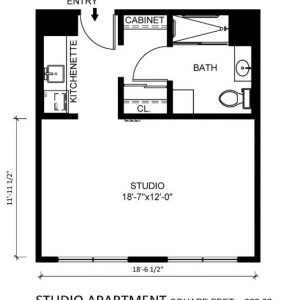Fredericka Manor floor plan studio.JPG