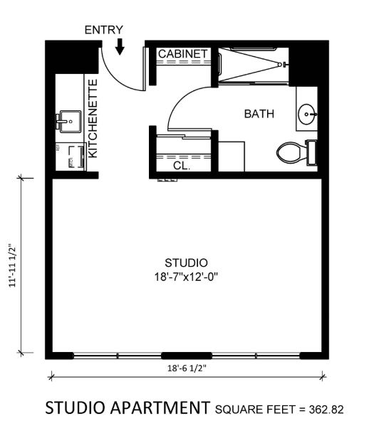 Fredericka Manor floor plan studio.JPG