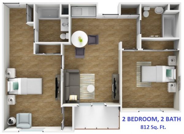 Laguna Estates Senior Living floor plan 2 br 2ba 812 sq ft.JPG