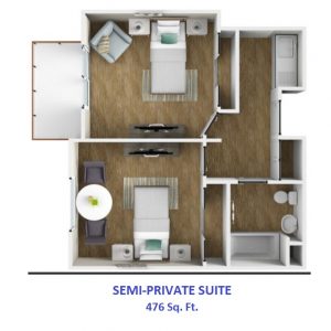 Laguna Estates Senior Living floor plan semi-private suite 476 sq ft.JPG