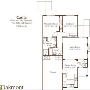 Oakmont of Escondido Hills floor plan 2 bedroom detached Casita.JPG