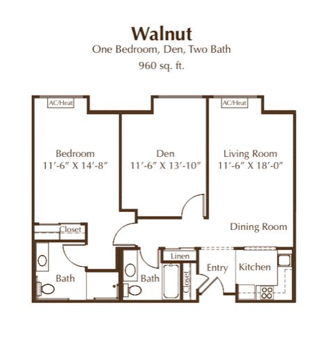 Oakmont of Escondido Hills floor plan 2 bedroom with den Walnut.JPG