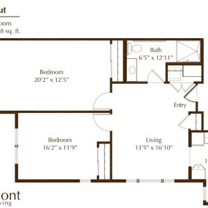 Oakmont of Huntington Beach floor plan 2 bedroom Walnut.JPG