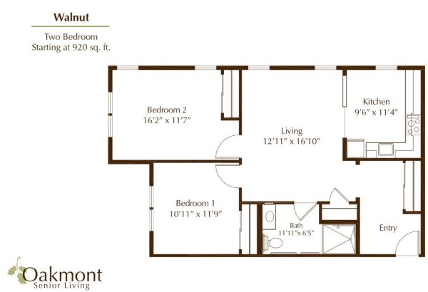 Oakmont of Orange floor plan 2 bedroom Walnut.JPG