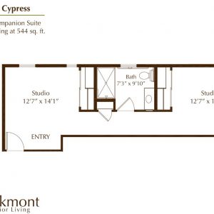 Oakmont of Orange floor plan shared room Cypress.JPG