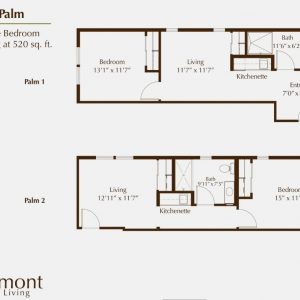 Oakmont of Pacific Beach floor plan 1 bedroom Palm I & II.JPG