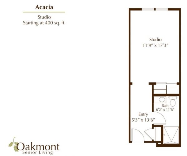 Oakmont of Pacific Beach floor plan studio Acacia.JPG