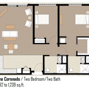 Saint Paul's Plaza floor plan 2 bedroom 2 bath Coronado.JPG