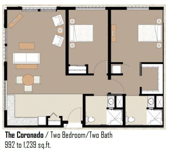 Saint Paul's Plaza floor plan 2 bedroom 2 bath Coronado.JPG