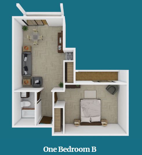 Sunnycrest Senior Living floor plan 1 bedroom B.JPG