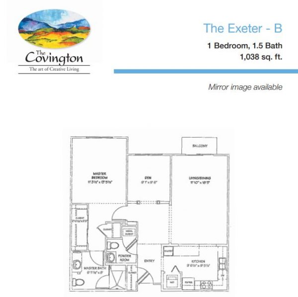 The Covington floor plan IL 1 bedroom The Exeter B.JPG