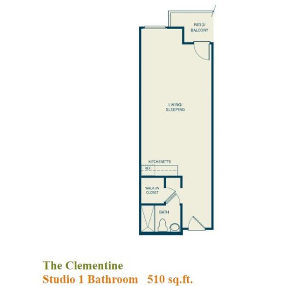 The Groves of Tustin floor plan studio The Clementine.JPG