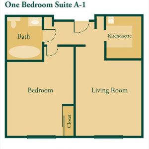 Westminster Terrace floor plan 1 bedroom Suite A1.JPG