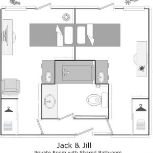 Whitten Heights Assisted Living and Memory Care floor plan private room shared bath Jack & Jill.JPG